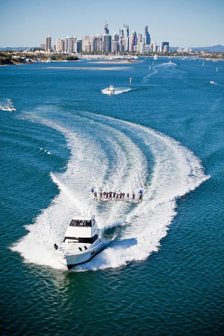Riviera action caught on the Broadwater earlier today © Stephen Milne